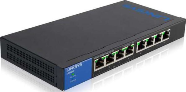Linksys LGS108P 8-Port Business Switch Gigabit PoE+ Dubai